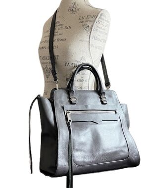 Rebecca Minkoff Avery Convertabile Tote Gray Leather